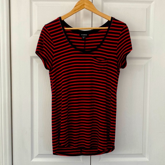Red and navy striped t-shirt - Picture 1 of 4